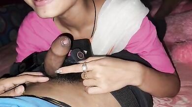 College girl sucking boyfrind dick on collage dress