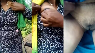 Raste par bade boobs aur chut dikhai dehati lady ne