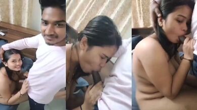 Nangi hoke beautiful girl chus rahi hai boyfriend ka lund