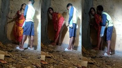 Dehati bhabhi ka quick stand sex