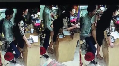 Sexy seles girl ko khade khade choda dukaan k andar