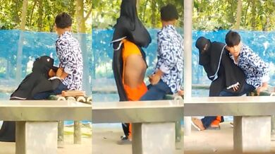 Hijab muslim college girl ka outdoor blowjob or fucking ka hidden cam mms